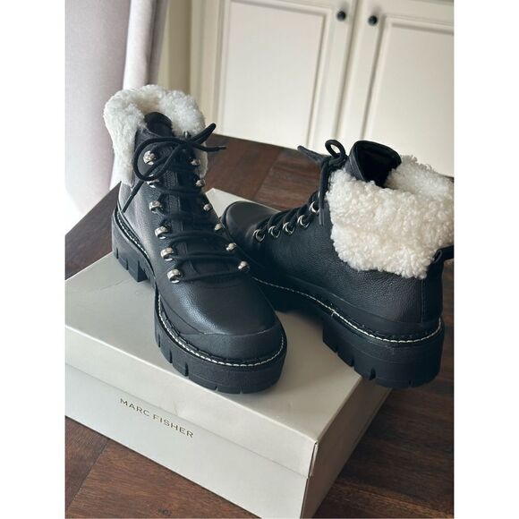 Marc Fisher LTD lace up Cade combat bootie - Picture 6 of 9